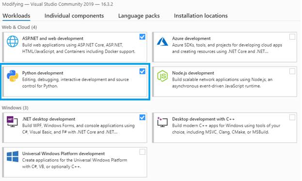 Getting Started Python Development In Visual Studio 2019